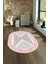 Dijital Kaymaz Yıkanabilir Modern Desen Oval Yolluk Mutfak Salon Halısı, N-O-Modern-07-Pembe, 4
