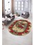 Dijital Kaymaz Yıkanabilir Modern Desen Oval Yolluk Mutfak Salon Halısı, N-O-Modern-21-Krem, 5