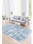 Dijital Baskılı Kaymaz Yıkanabilir Modern Desen Yolluk Mutfak Salon Halısı, N-Modern-89-Mavi, 1