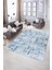 Dijital Baskılı Kaymaz Yıkanabilir Modern Desen Yolluk Mutfak Salon Halısı, N-Modern-89-Mavi, 5