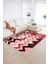 Dijital Baskılı Kaymaz Yıkanabilir Modern Desen Yolluk Mutfak Salon Halısı, N-Modern-24-Kırmızı, 2