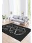 Dijital Baskılı Kaymaz Yıkanabilir Modern Desen Yolluk Mutfak Salon Halısı, N-Modern-59-Antrasit, 1