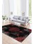 Dijital Baskılı Kaymaz Yıkanabilir Modern Desen Yolluk Mutfak Salon Halısı, N-Modern-06-Kırmızı, 1