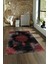 Dijital Baskılı Kaymaz Yıkanabilir Modern Desen Yolluk Mutfak Salon Halısı, N-Modern-06-Kırmızı, 4