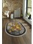 Dijital Kaymaz Yıkanabilir Modern Desen Oval Yolluk Mutfak Salon Halısı, N-O-Modern-13-Kahve, 4