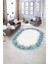 Dijital Kaymaz Yıkanabilir Modern Desen Oval Yolluk Mutfak Salon Halısı, N-O-Modern-48-Mavi, 5
