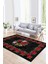 Dijital Baskılı Kaymaz Yıkanabilir Modern Desen Yolluk Mutfak Salon Halısı, N-Modern-21-Antrasit, 1