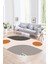 Dijital Kaymaz Yıkanabilir Modern Desen Oval Yolluk Mutfak Salon Halısı, N-O-Modern-52-Turuncu, 1