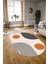 Dijital Kaymaz Yıkanabilir Modern Desen Oval Yolluk Mutfak Salon Halısı, N-O-Modern-52-Turuncu, 3