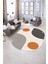 Dijital Kaymaz Yıkanabilir Modern Desen Oval Yolluk Mutfak Salon Halısı, N-O-Modern-52-Turuncu, 5