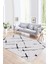 Dijital Baskılı Kaymaz Yıkanabilir Modern Desen Yolluk Mutfak Salon Halısı, N-Modern-72-Siyah, 1