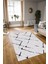 Dijital Baskılı Kaymaz Yıkanabilir Modern Desen Yolluk Mutfak Salon Halısı, N-Modern-72-Siyah, 3