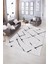 Dijital Baskılı Kaymaz Yıkanabilir Modern Desen Yolluk Mutfak Salon Halısı, N-Modern-72-Siyah, 5