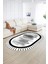 Dijital Kaymaz Yıkanabilir Modern Desen Oval Yolluk Mutfak Salon Halısı, N-O-Modern-22-Gri, 2