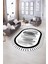 Dijital Kaymaz Yıkanabilir Modern Desen Oval Yolluk Mutfak Salon Halısı, N-O-Modern-22-Gri, 5