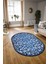 Dijital Kaymaz Yıkanabilir Modern Desen Oval Yolluk Mutfak Salon Halısı, N-O-Modern-32-Mavi, 3