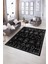 Dijital Baskılı Kaymaz Yıkanabilir Modern Desen Yolluk Mutfak Salon Halısı, N-Modern-29-Siyah, 5