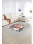 Dijital Kaymaz Yıkanabilir Modern Desen Oval Yolluk Mutfak Salon Halısı, N-O-Modern-35-Gri, 2