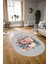 Dijital Kaymaz Yıkanabilir Modern Desen Oval Yolluk Mutfak Salon Halısı, N-O-Modern-35-Gri, 3