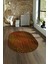 Dijital Kaymaz Yıkanabilir Modern Desen Oval Yolluk Mutfak Salon Halısı, N-O-Modern-27-Turuncu, 4