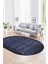 Dijital Kaymaz Yıkanabilir Modern Desen Oval Yolluk Mutfak Salon Halısı, N-O-Modern-28-Mavi, 1