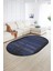Dijital Kaymaz Yıkanabilir Modern Desen Oval Yolluk Mutfak Salon Halısı, N-O-Modern-28-Mavi, 2