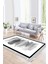Dijital Baskılı Kaymaz Yıkanabilir Modern Desen Yolluk Mutfak Salon Halısı, N-Modern-22-Gri, 1