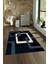 Dijital Baskılı Kaymaz Yıkanabilir Modern Desen Yolluk Mutfak Salon Halısı, N-Modern-40-Lacivert, 4