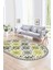 Dijital Kaymaz Yıkanabilir Modern Desen Oval Yolluk Mutfak Salon Halısı, N-O-Modern-14-Sarı, 1