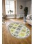 Dijital Kaymaz Yıkanabilir Modern Desen Oval Yolluk Mutfak Salon Halısı, N-O-Modern-14-Sarı, 3