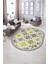 Dijital Kaymaz Yıkanabilir Modern Desen Oval Yolluk Mutfak Salon Halısı, N-O-Modern-14-Sarı, 5