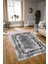 Dijital Baskılı Kaymaz Yıkanabilir Modern Desen Yolluk Mutfak Salon Halısı, N-Modern-37-Gri, 3