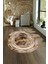 Dijital Kaymaz Yıkanabilir Modern Desen Oval Yolluk Mutfak Salon Halısı, N-O-Modern-46-Kahve, 4