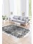 Dijital Kaymaz Yıkanabilir Modern Desen Oval Yolluk Mutfak Salon Halısı, N-O-Modern-04-Beyaz, 1