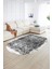 Dijital Kaymaz Yıkanabilir Modern Desen Oval Yolluk Mutfak Salon Halısı, N-O-Modern-04-Beyaz, 2