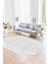 Dijital Kaymaz Yıkanabilir Modern Desen Oval Yolluk Mutfak Salon Halısı, N-O-Modern-05-Beyaz, 1