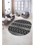 Dijital Kaymaz Yıkanabilir Modern Desen Oval Yolluk Mutfak Salon Halısı, N-O-Modern-56-Antrasit, 5