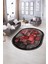 Dijital Kaymaz Yıkanabilir Modern Desen Oval Yolluk Mutfak Salon Halısı, N-O-Modern-13-Kırmızı, 5
