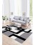 Dijital Baskılı Kaymaz Yıkanabilir Modern Desen Yolluk Mutfak Salon Halısı, N-Modern-40-Beyaz, 1