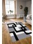 Dijital Baskılı Kaymaz Yıkanabilir Modern Desen Yolluk Mutfak Salon Halısı, N-Modern-40-Beyaz, 3