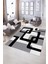 Dijital Baskılı Kaymaz Yıkanabilir Modern Desen Yolluk Mutfak Salon Halısı, N-Modern-40-Beyaz, 5