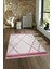 Dijital Baskılı Kaymaz Yıkanabilir Modern Desen Yolluk Mutfak Salon Halısı, N-Modern-76-Pembe, 4