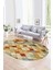 Dijital Kaymaz Yıkanabilir Modern Desen Oval Yolluk Mutfak Salon Halısı, N-O-Modern-31-Renkli, 1