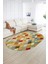 Dijital Kaymaz Yıkanabilir Modern Desen Oval Yolluk Mutfak Salon Halısı, N-O-Modern-31-Renkli, 2