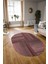 Dijital Kaymaz Yıkanabilir Modern Desen Oval Yolluk Mutfak Salon Halısı, N-O-Modern-34-Pembe, 3