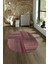 Dijital Kaymaz Yıkanabilir Modern Desen Oval Yolluk Mutfak Salon Halısı, N-O-Modern-34-Pembe, 4