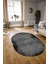 Dijital Kaymaz Yıkanabilir Modern Desen Oval Yolluk Mutfak Salon Halısı, N-O-Modern-44-Antrasit, 3