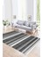 Dijital Baskılı Kaymaz Yıkanabilir Modern Desen Yolluk Mutfak Salon Halısı, N-Modern-25-Gri, 1
