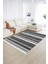 Dijital Baskılı Kaymaz Yıkanabilir Modern Desen Yolluk Mutfak Salon Halısı, N-Modern-25-Gri, 2
