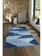 Dijital Baskılı Kaymaz Yıkanabilir Modern Desen Yolluk Mutfak Salon Halısı, N-Modern-54-Mavi, 4